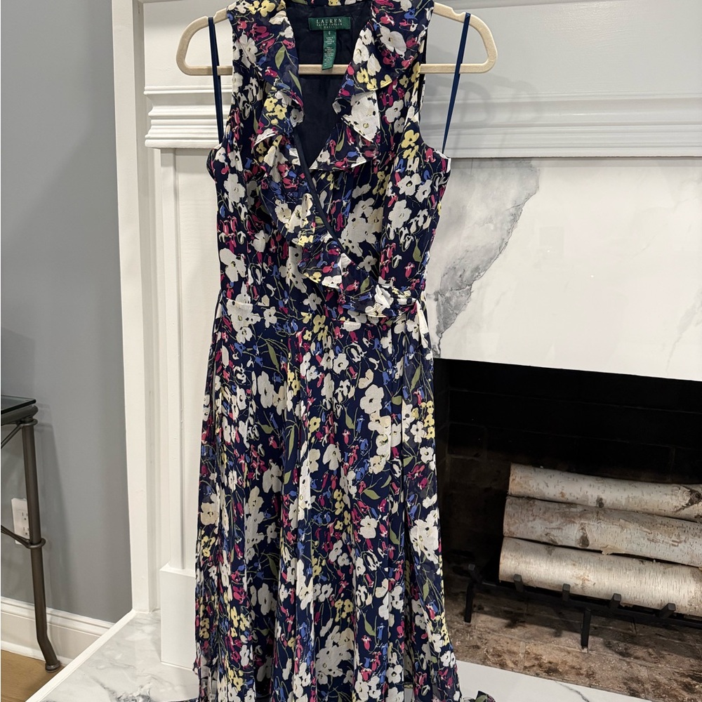 Lauren by Ralph Lauren Floral Wrap Dress | Size 6